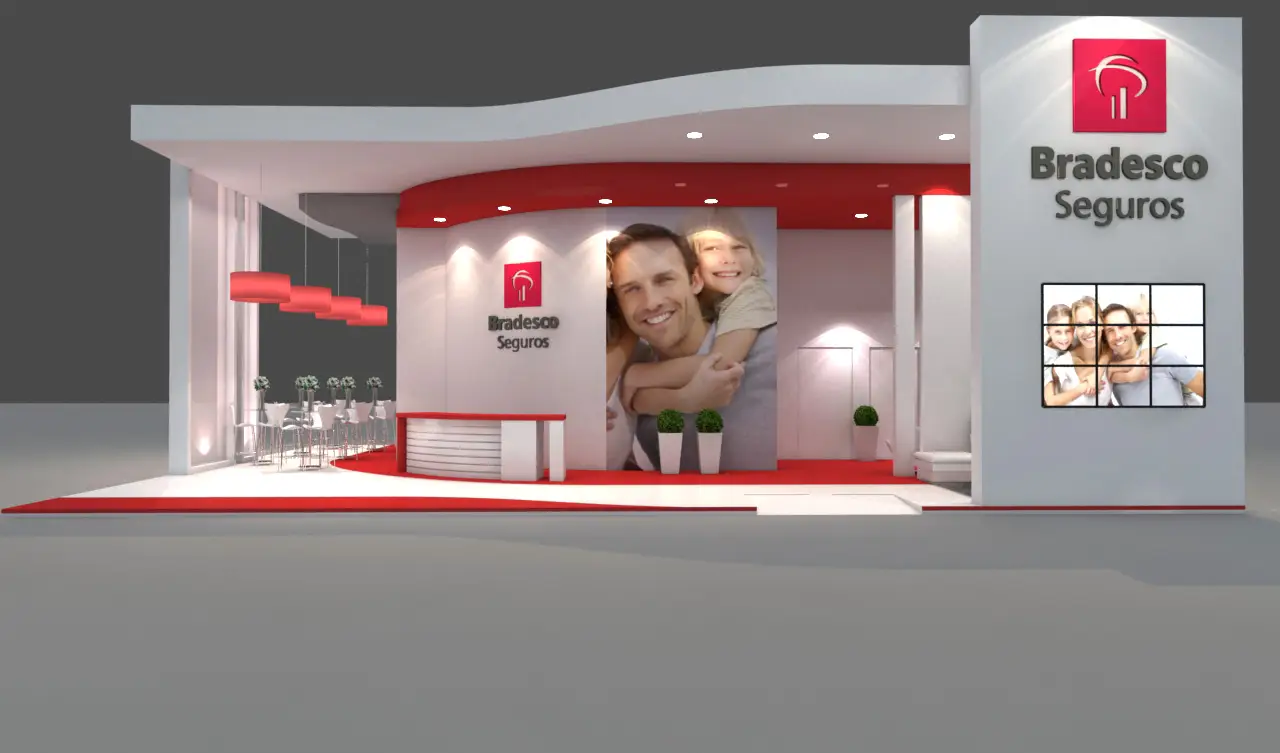 stand imagem 3d bradesco