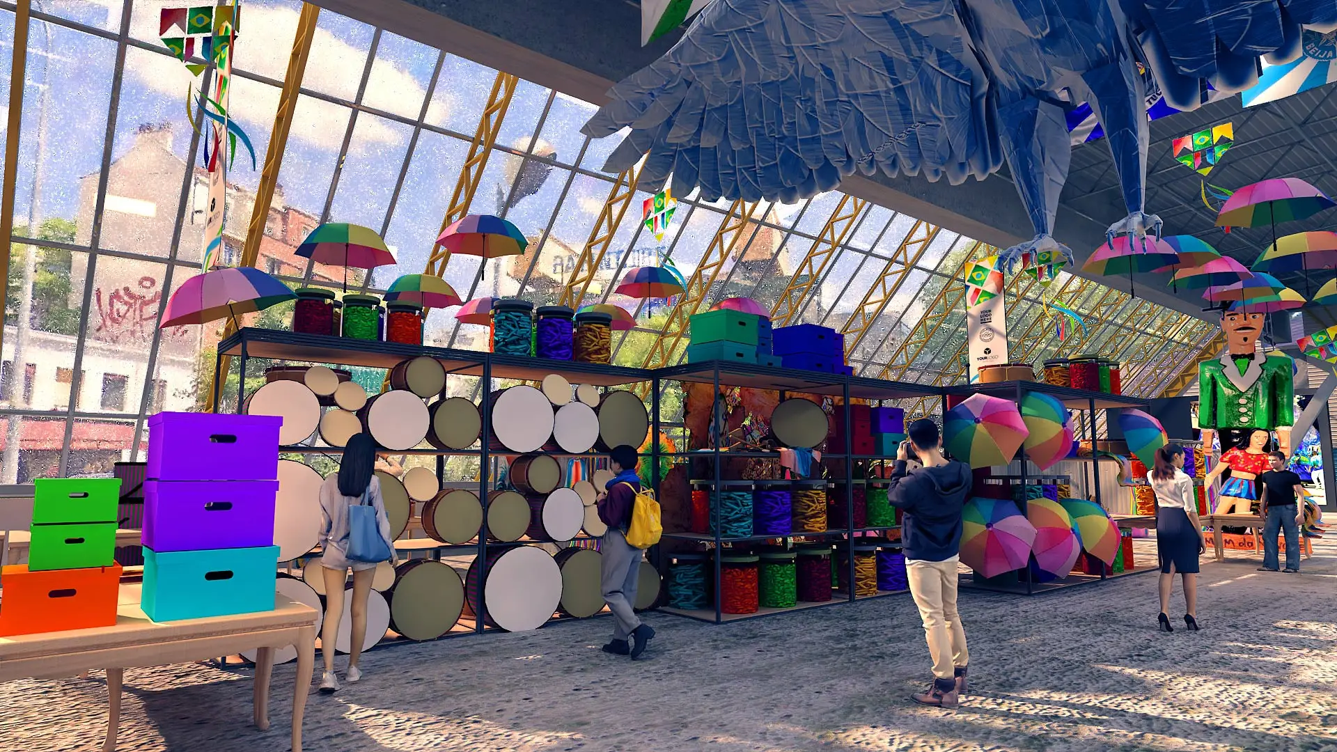 imagens 3d evento maquete