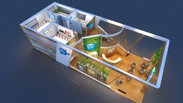 stand 3d ypê maquete para exposição