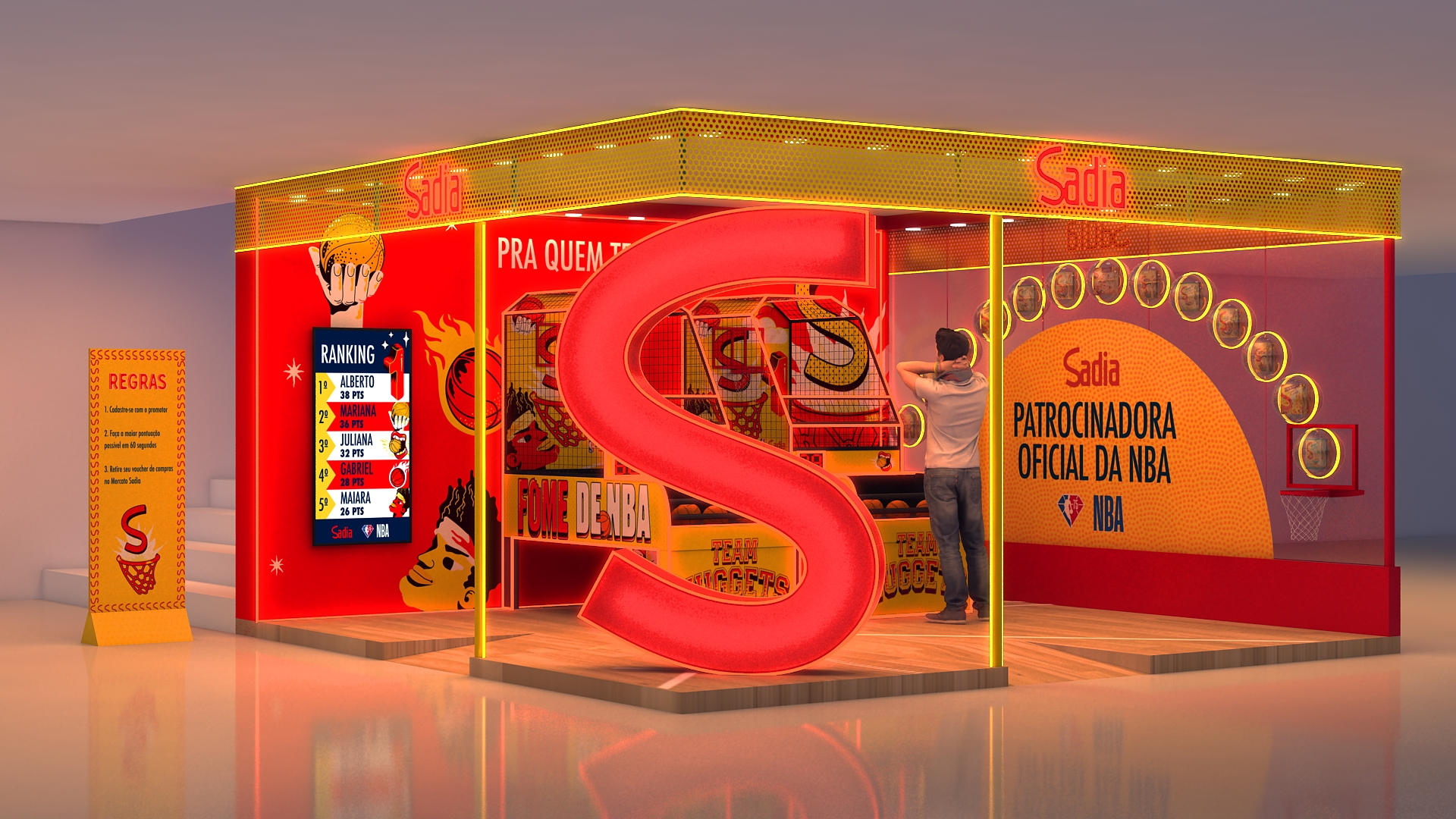 Stand 3d Sadia maquetes