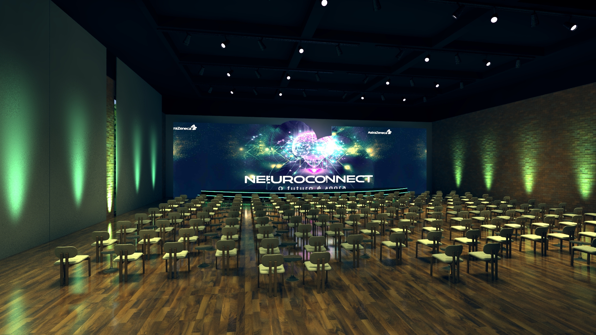 Maquete eletrônica para apresentação de evento