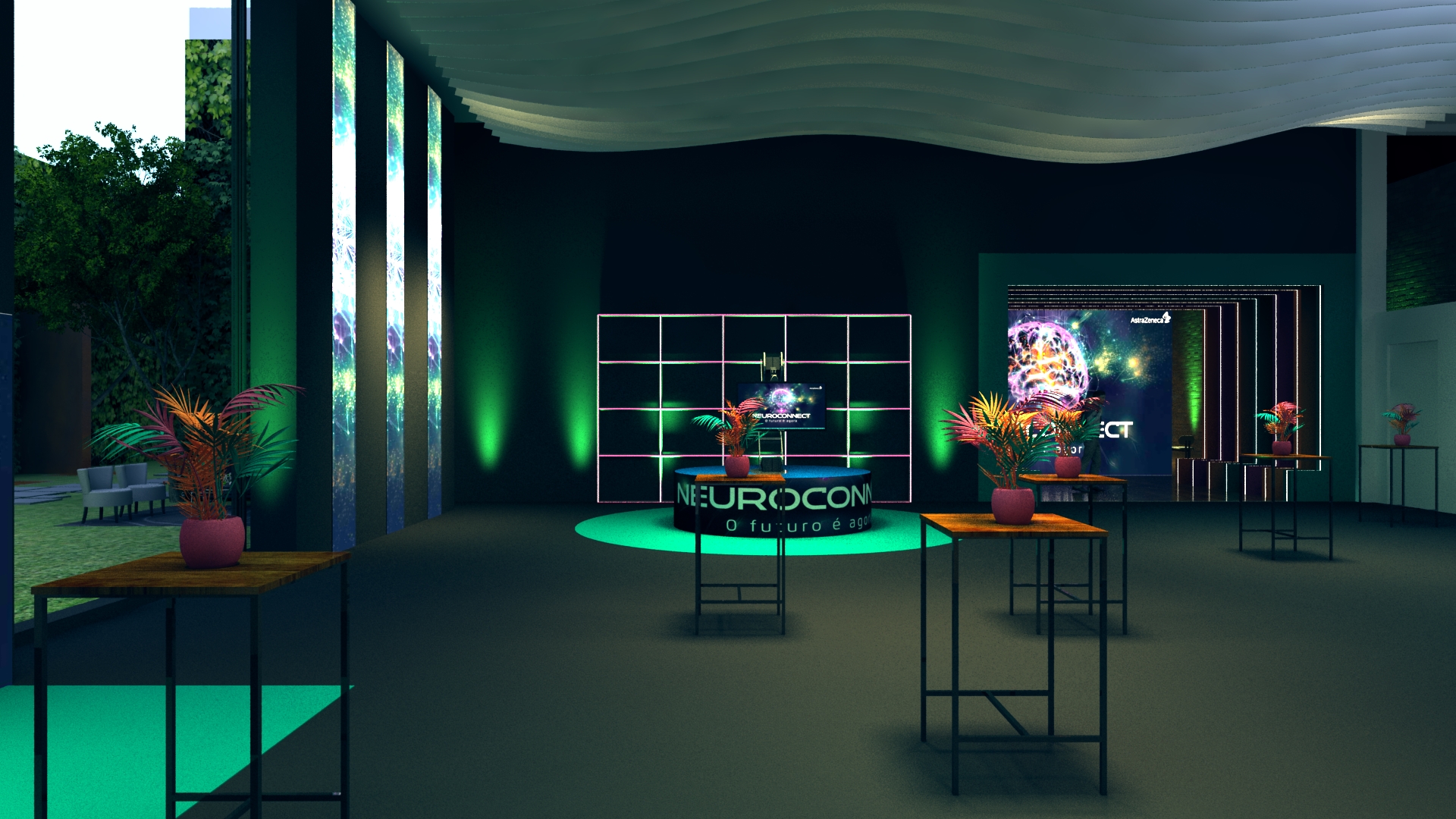 Visualização 3D para concorrência de evento foyer