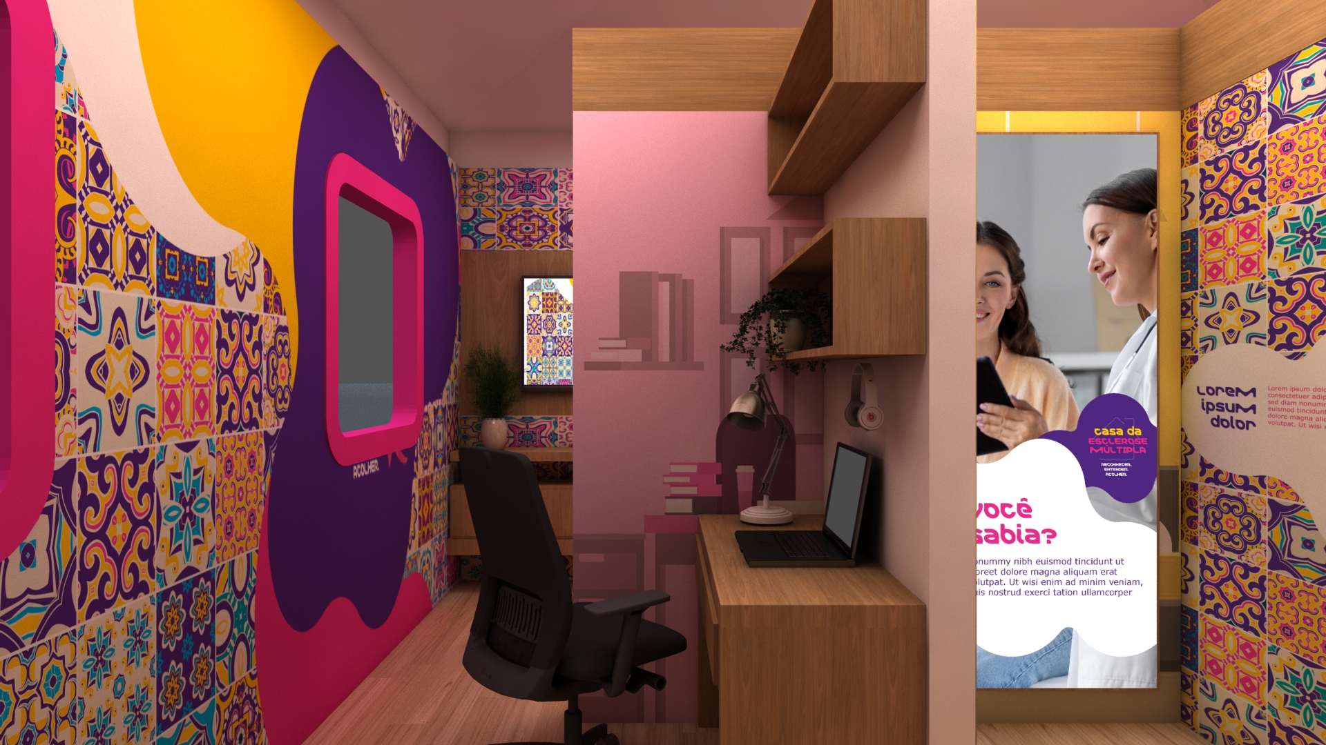 Estante expositora personalizada em 3D.