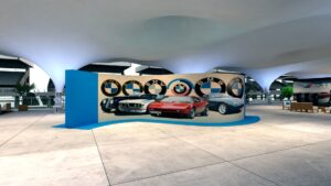 Maquete virtual da pista e estrutura do evento BMW Experience