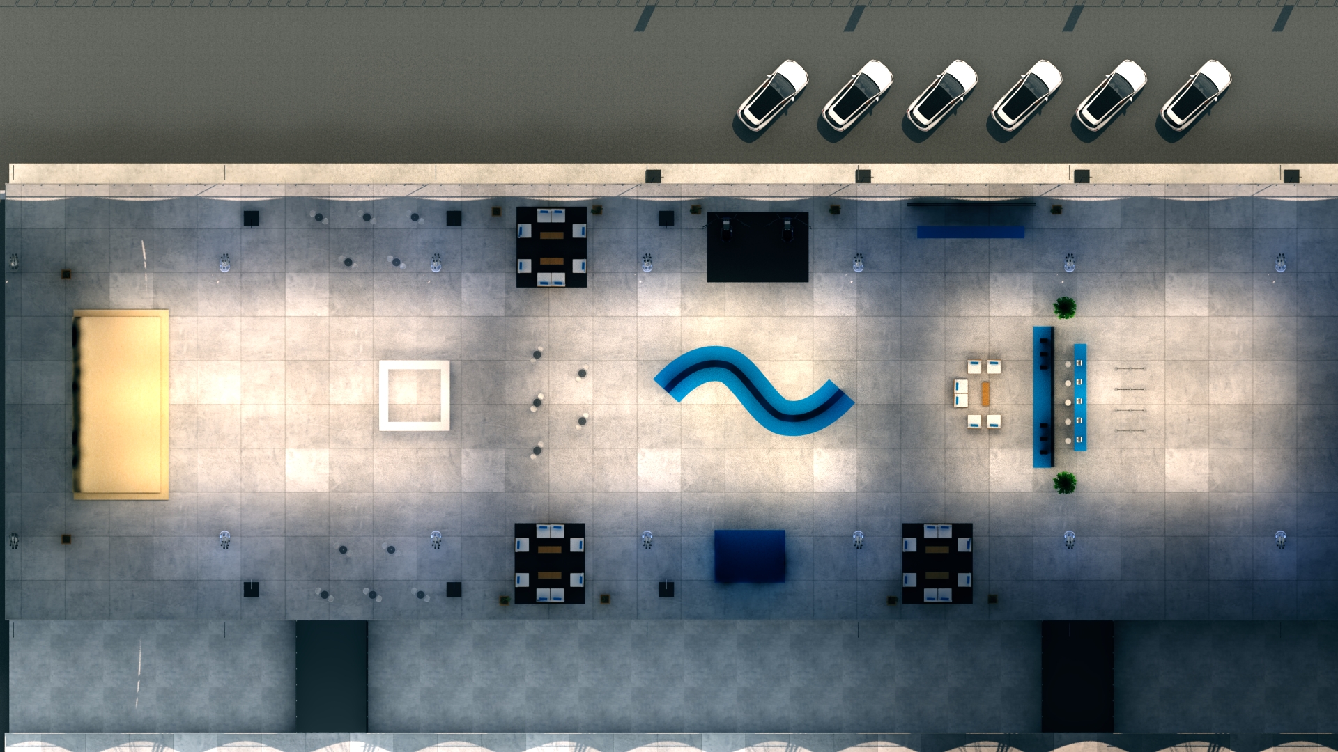 Modelagem digital 3D de espaço para evento BMW em Interlagos