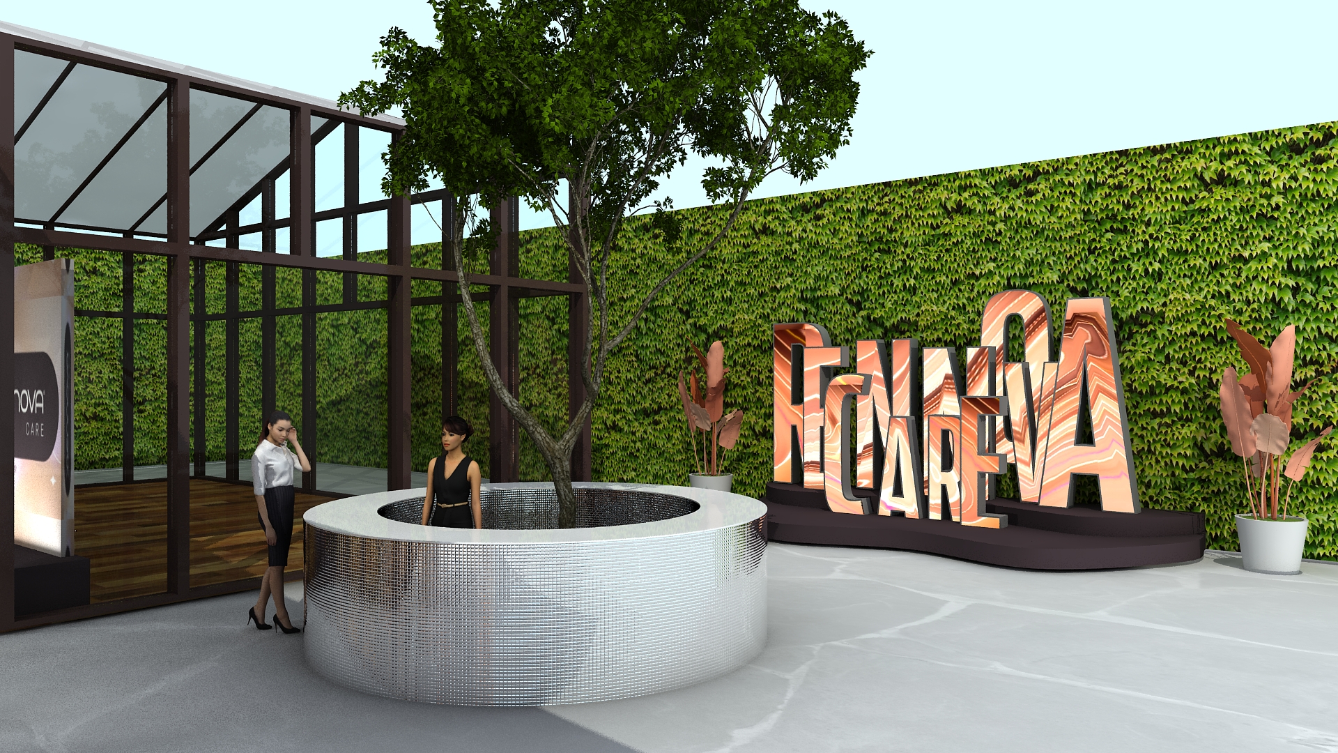 Imagem 3D do evento Rennova na Casa Fasano