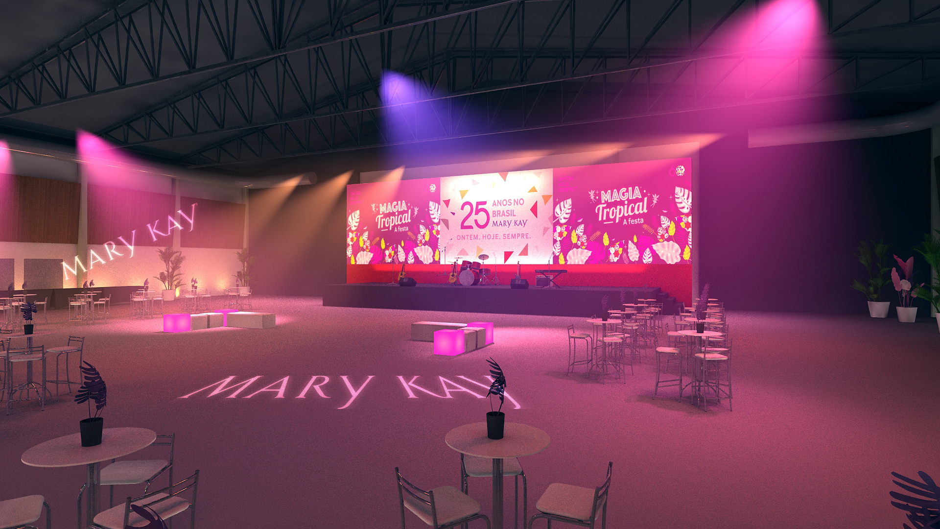 ambientação 3d espaço mary kay