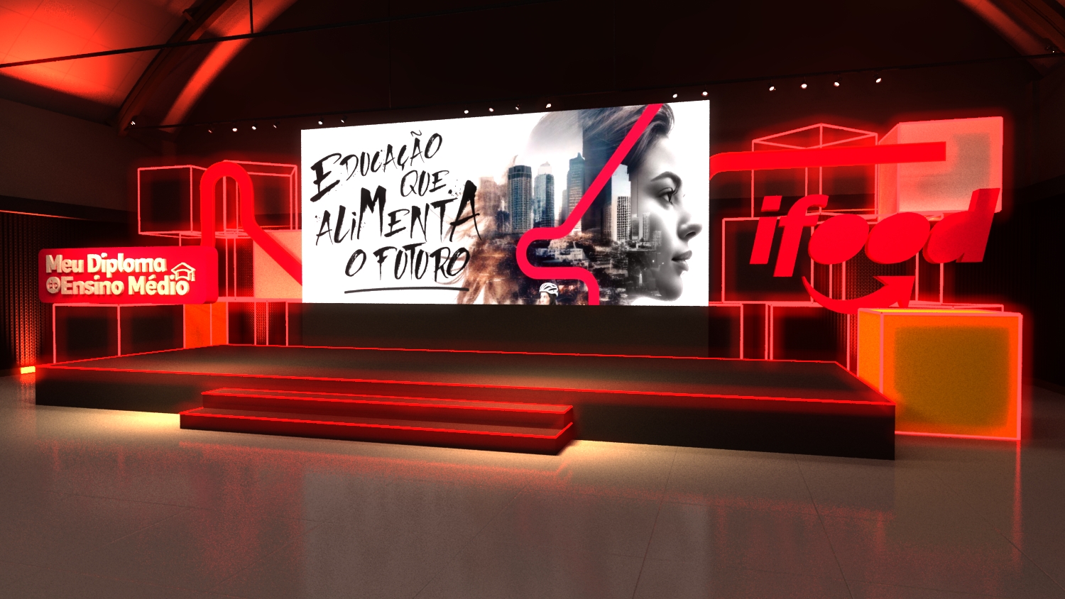 experiencia visual ifood 3d