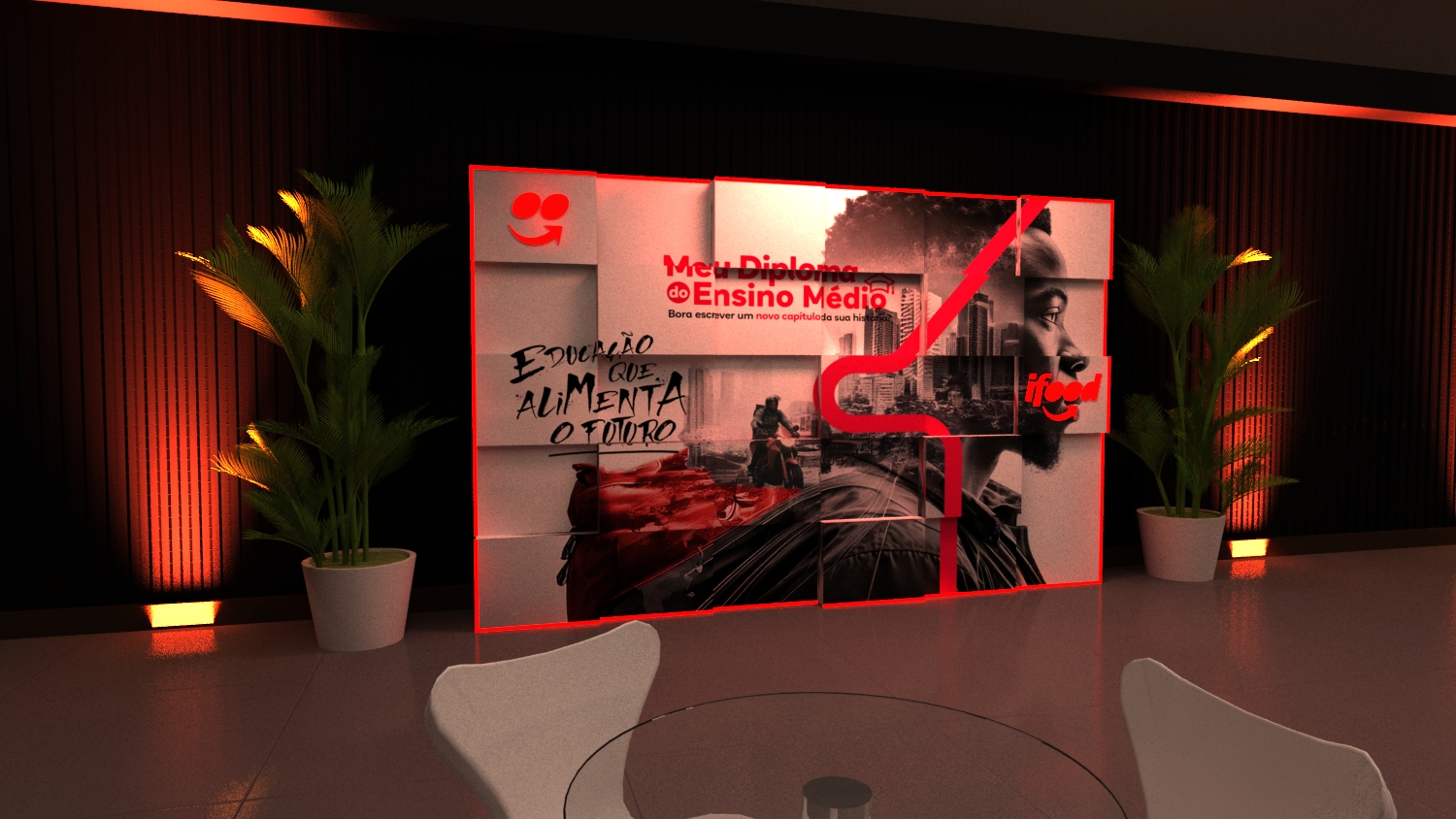 maquete 3d completa food