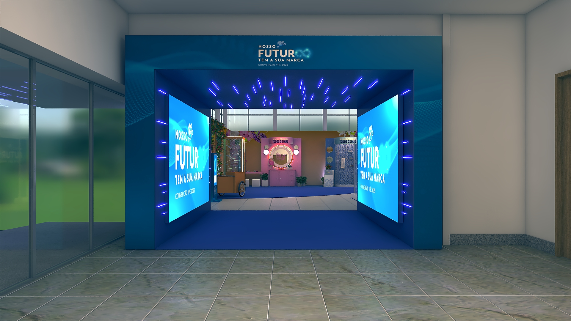 perspectiva 3d de ativação externa