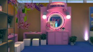 visualização 3d espaço promocional