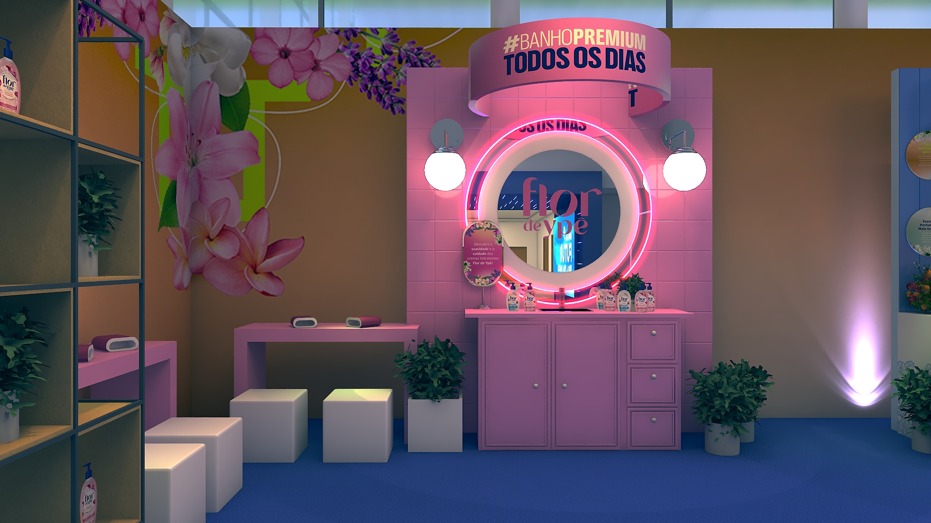 visualização 3d espaço promocional