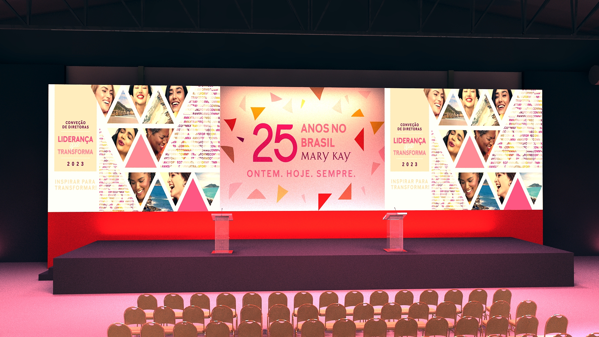 visualização 3d evento corporativo