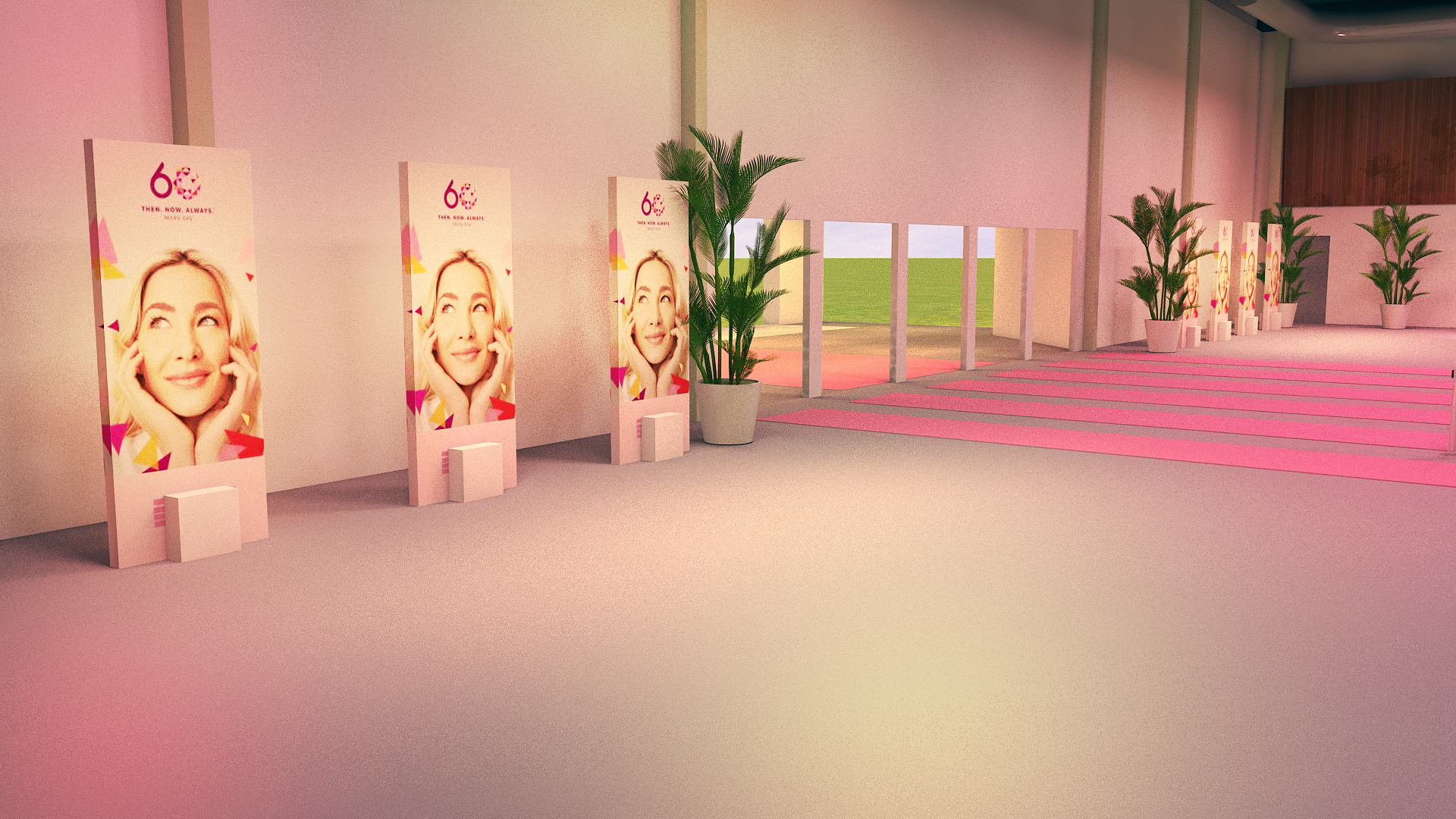 visualização 3d foyer evento