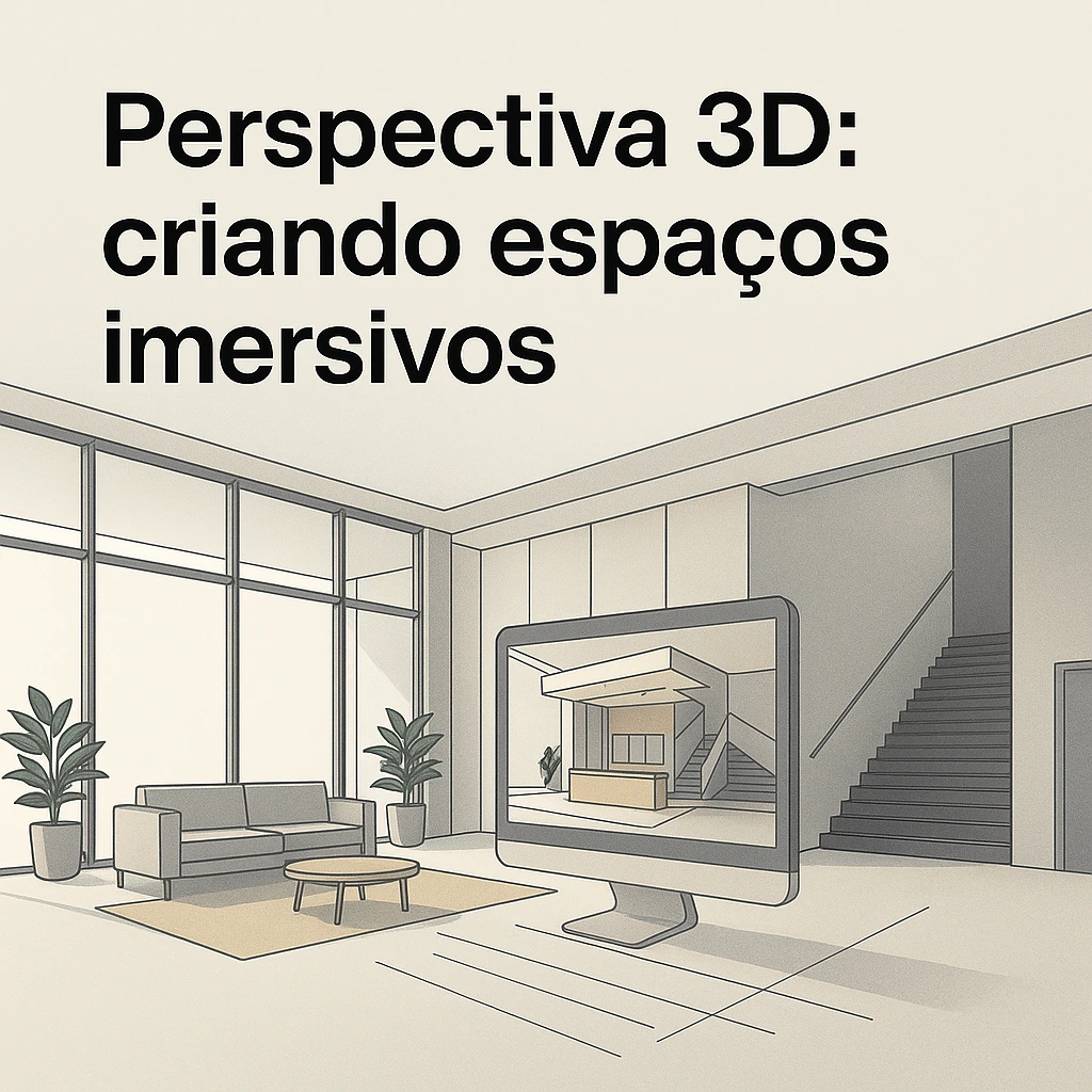 Perspectiva 3d criando espaços imersivos