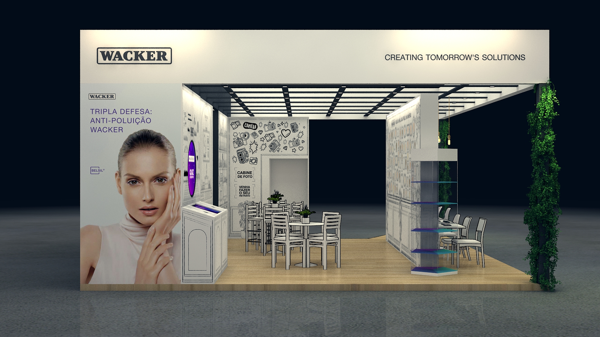 Estande Wacker – Projeto em 3D