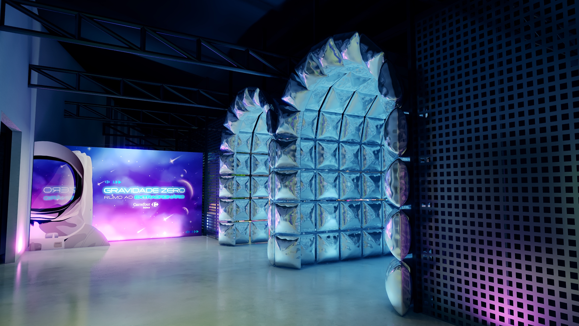 Maquete 3D Evento Carrefour