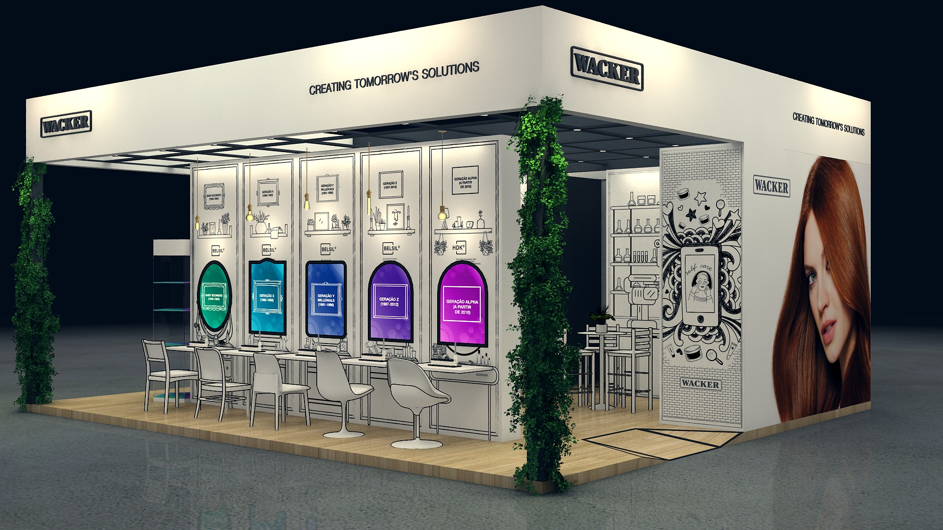 Maquete 3D Stand Wacker