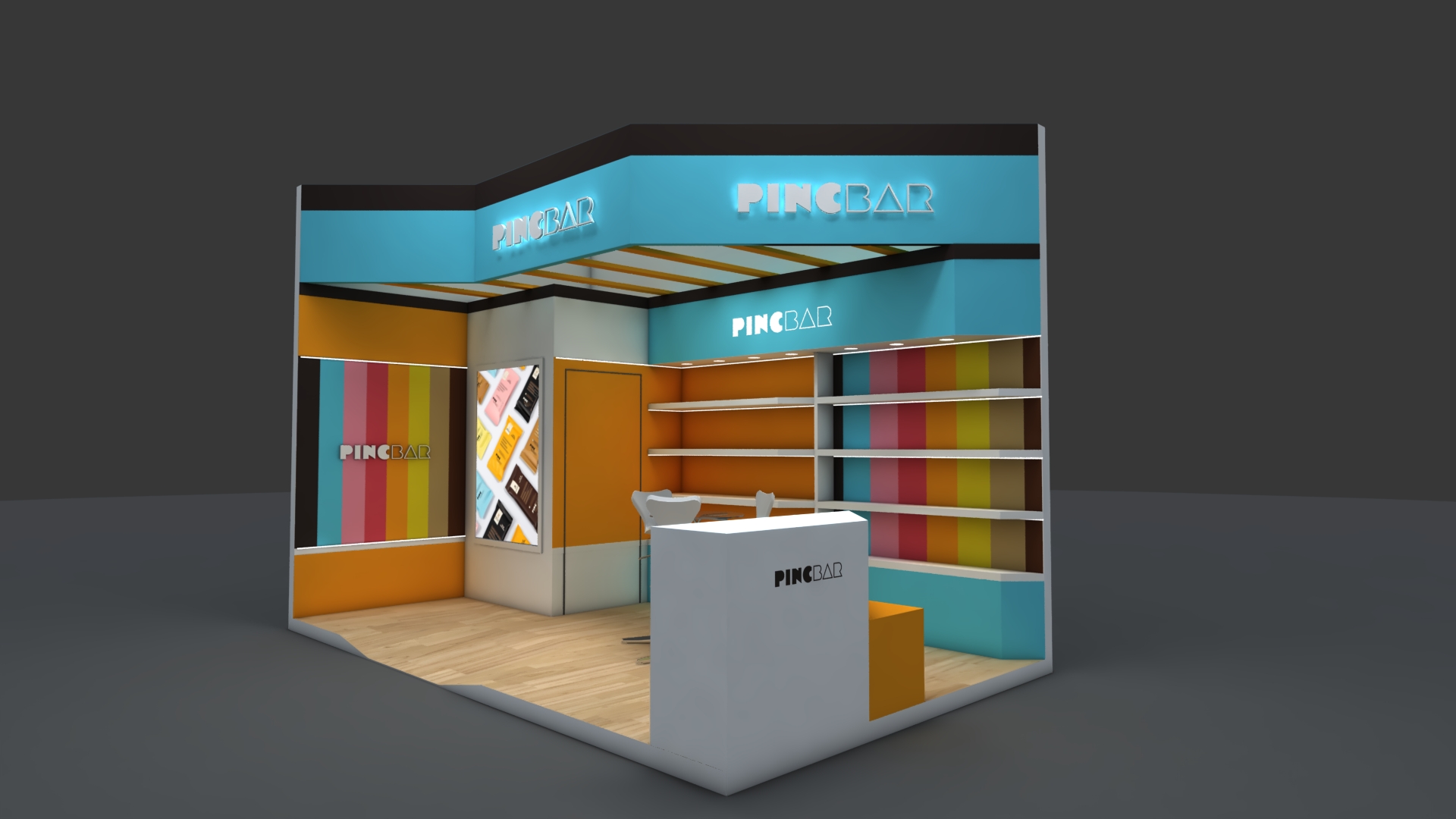 PincBar – Visualização 3D de Stand Personalizado