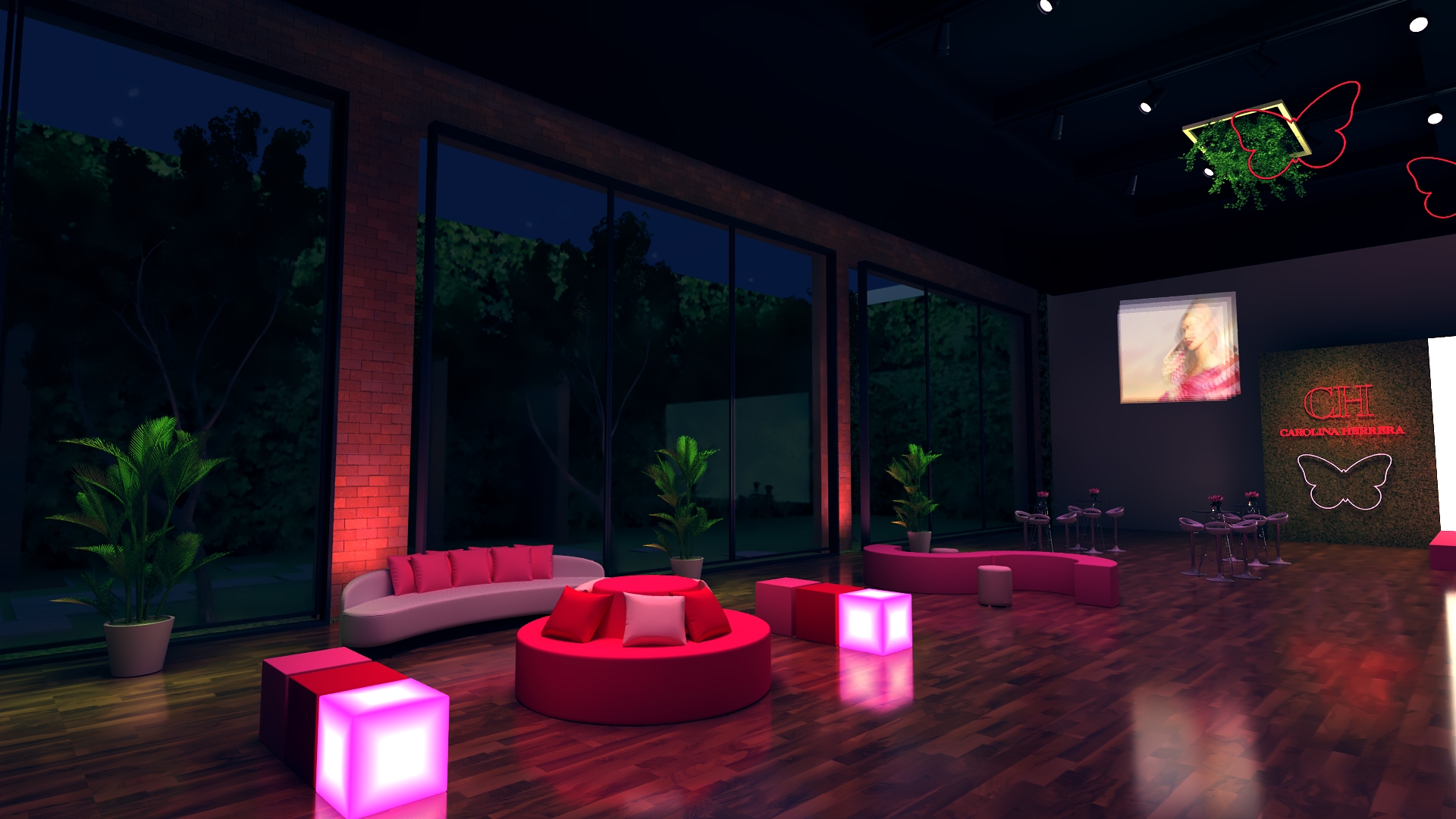 Renderização 3D Carolina Herrera – Cenografia