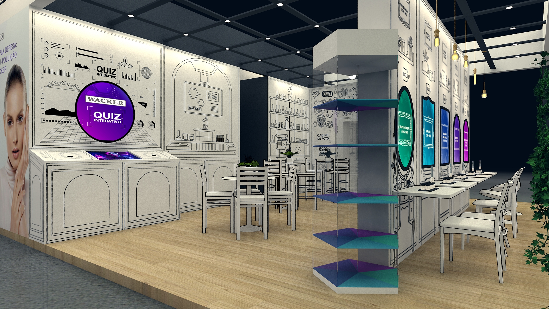 Stand Wacker – Modelagem e Renderização 3D