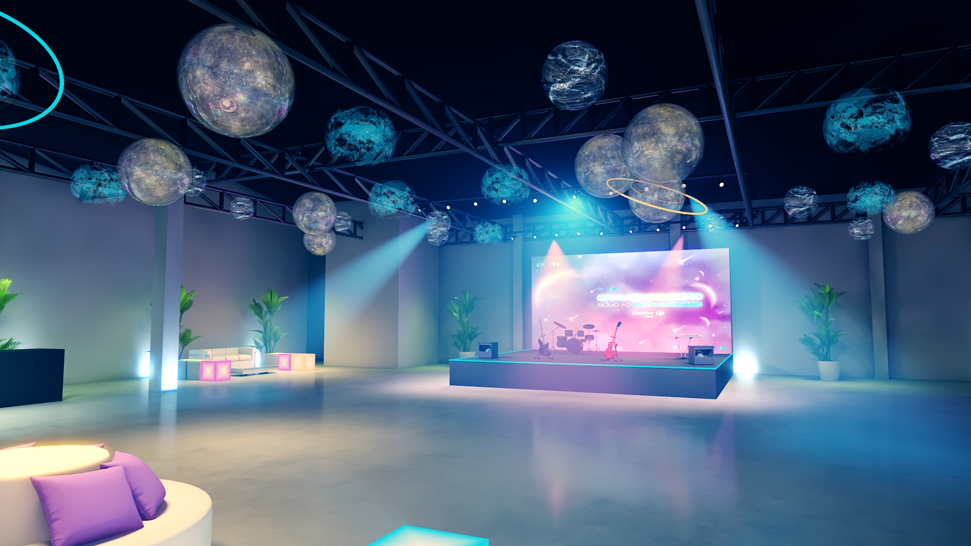 Visualização 3D Festa Corporativa Carrefour