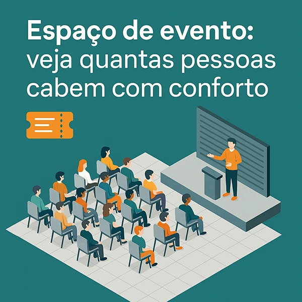 quantas pessoas cabem em um espaço de evento