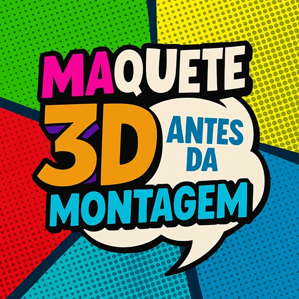 maquete 3d antes da montagem