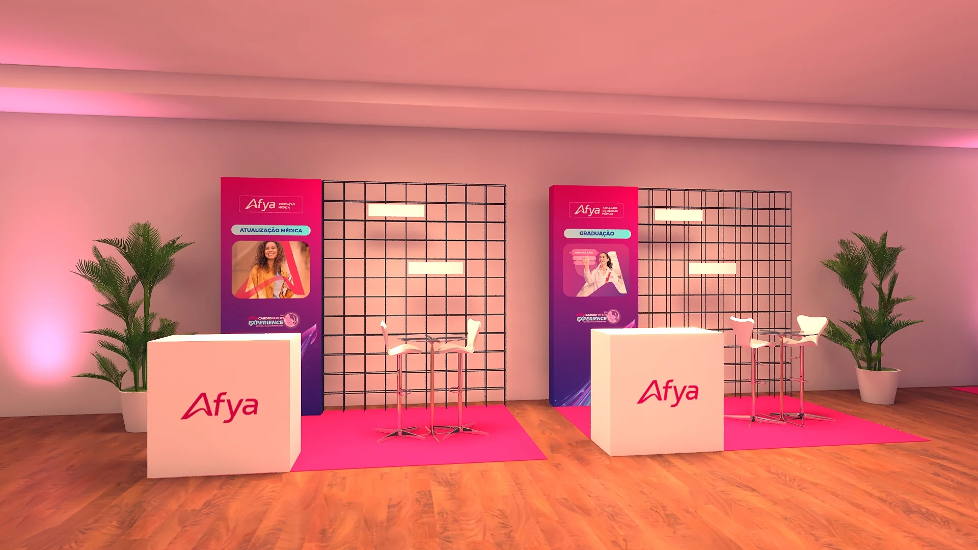 Afya – Maquete 3D de evento corporativo