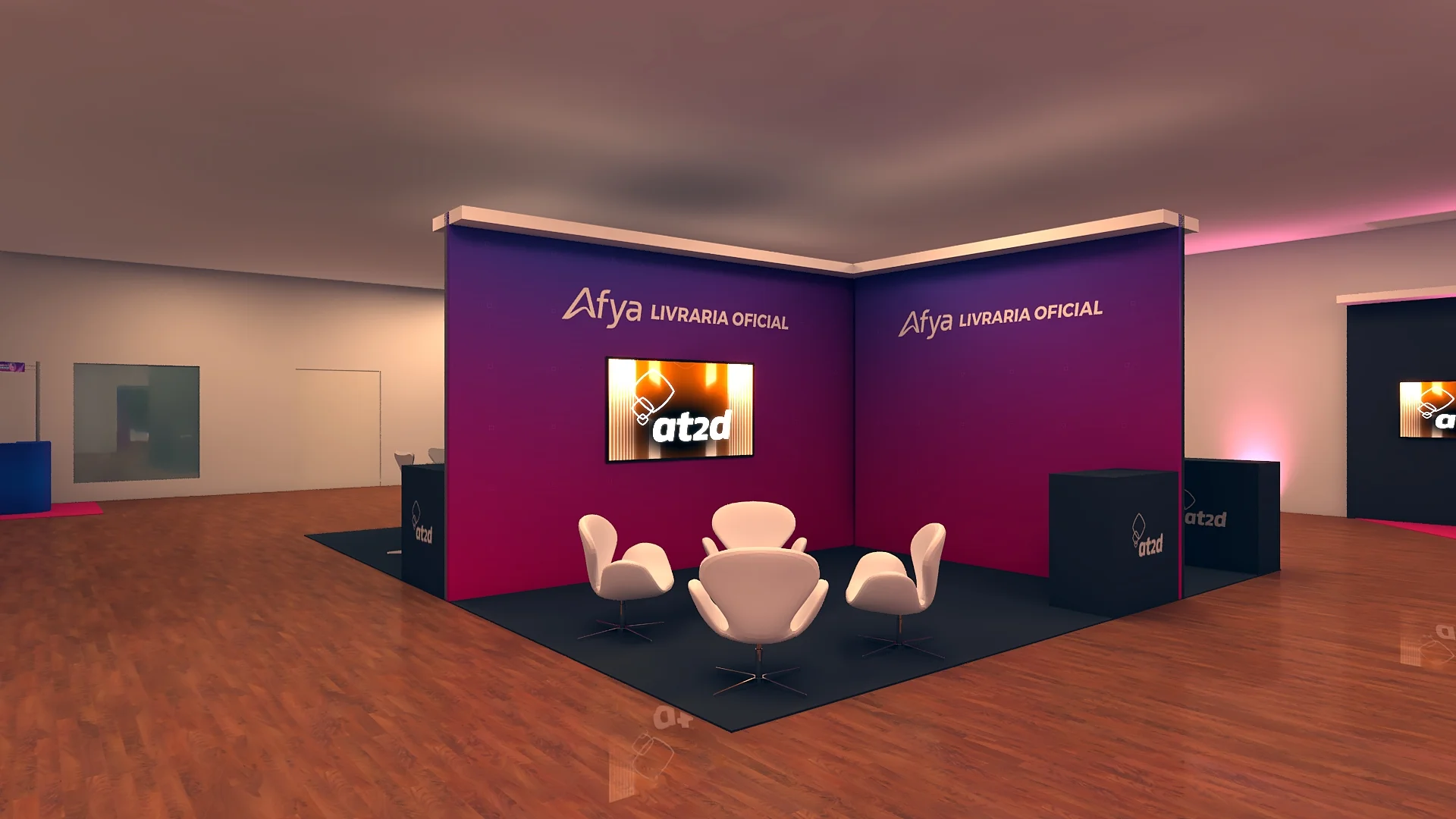 Afya – Render 3D de ambiente corporativo
