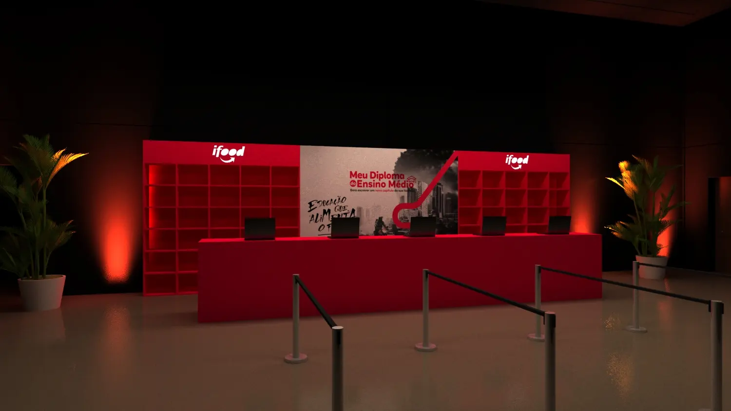 Ifood credenciamento iFood – Imagem 3D para portfólio de eventos