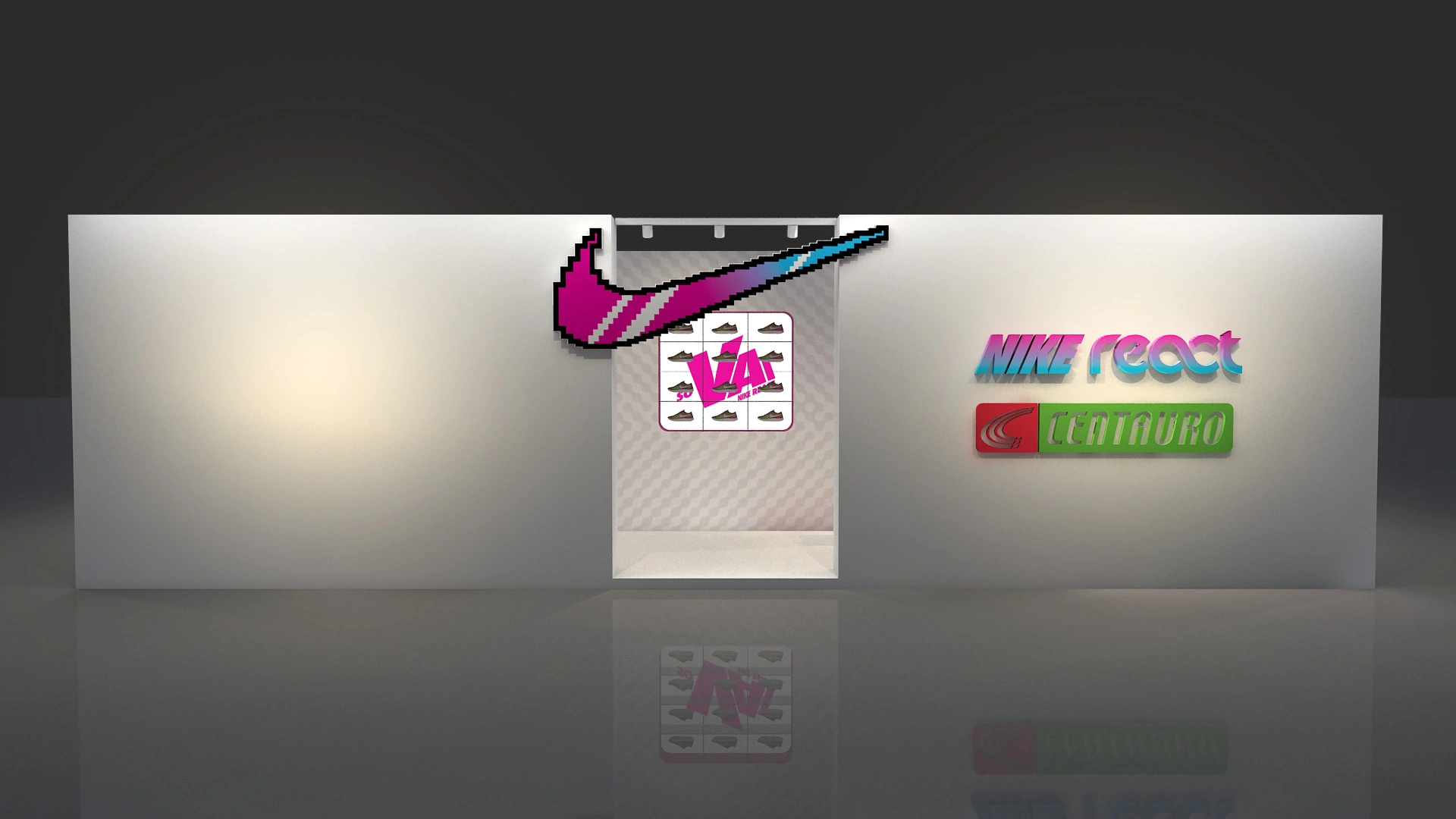 Nike – Projeto de stand em 3D