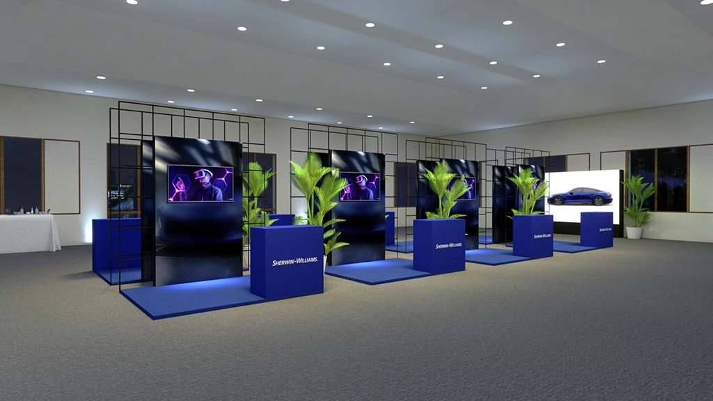 Sherwin-Williams – Maquete 3D de evento corporativo