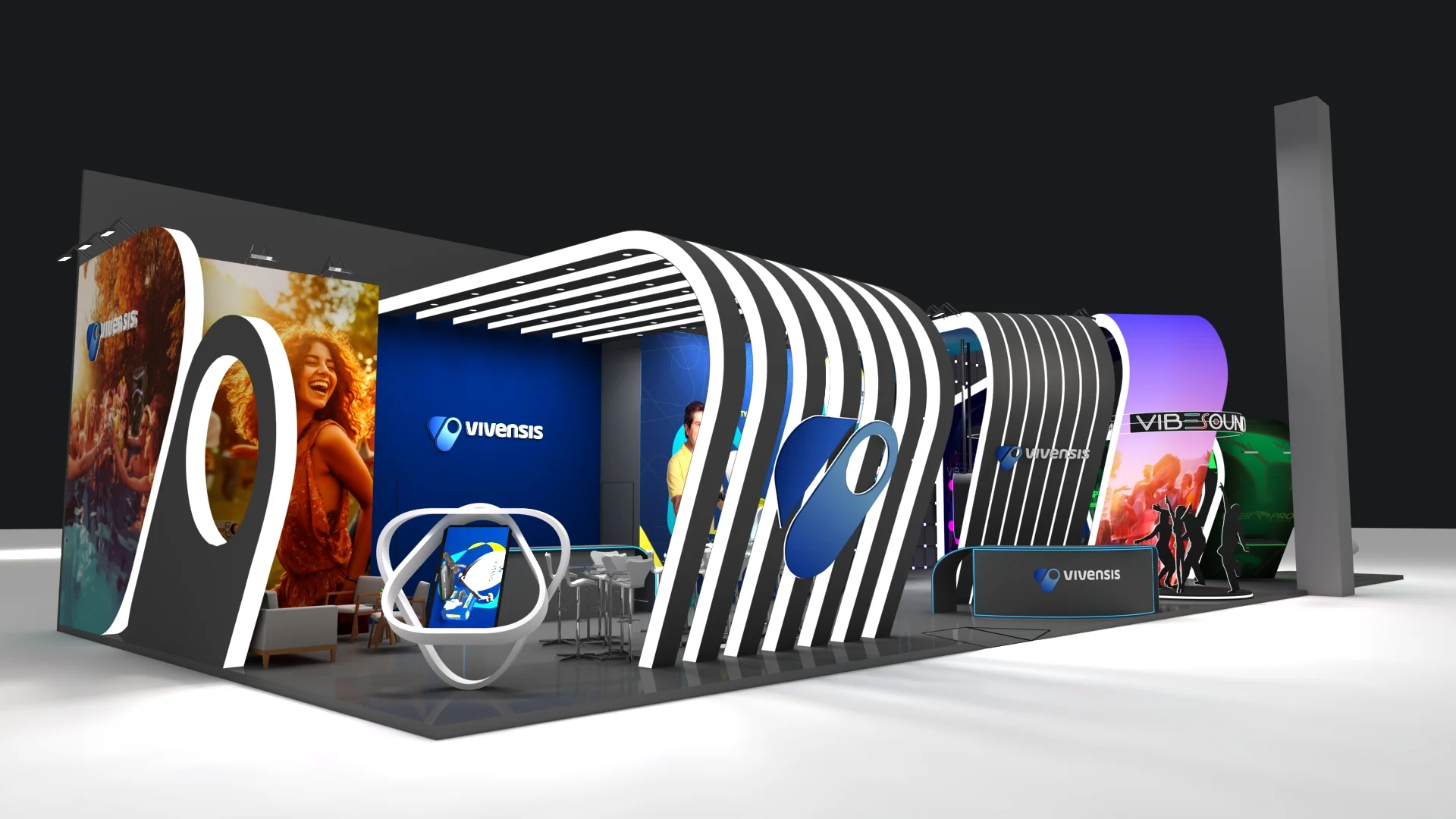 Vivensis – Cenografia 3D para stand corporativo