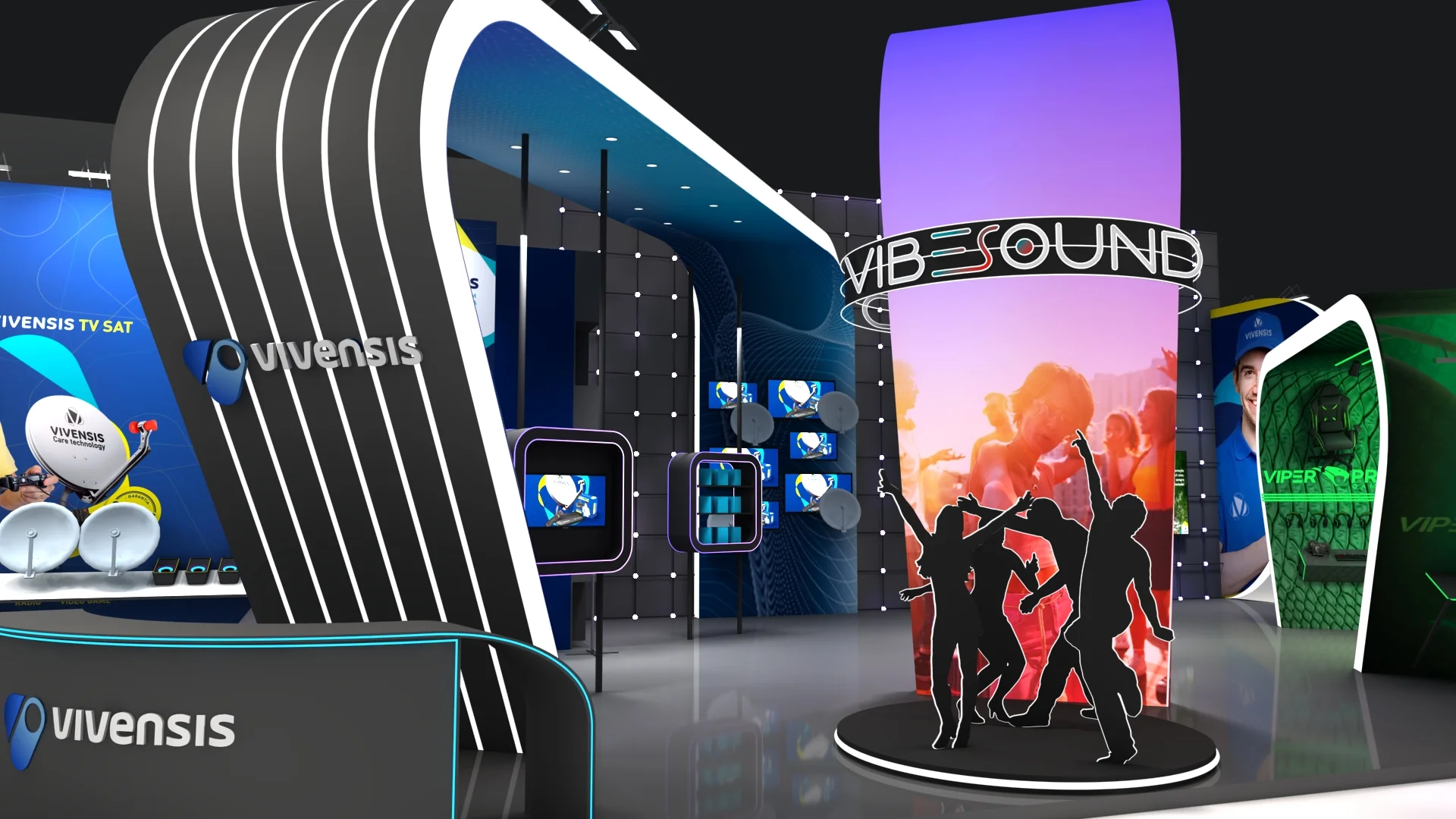 Vivensis – Conceito 3D de stand corporativo