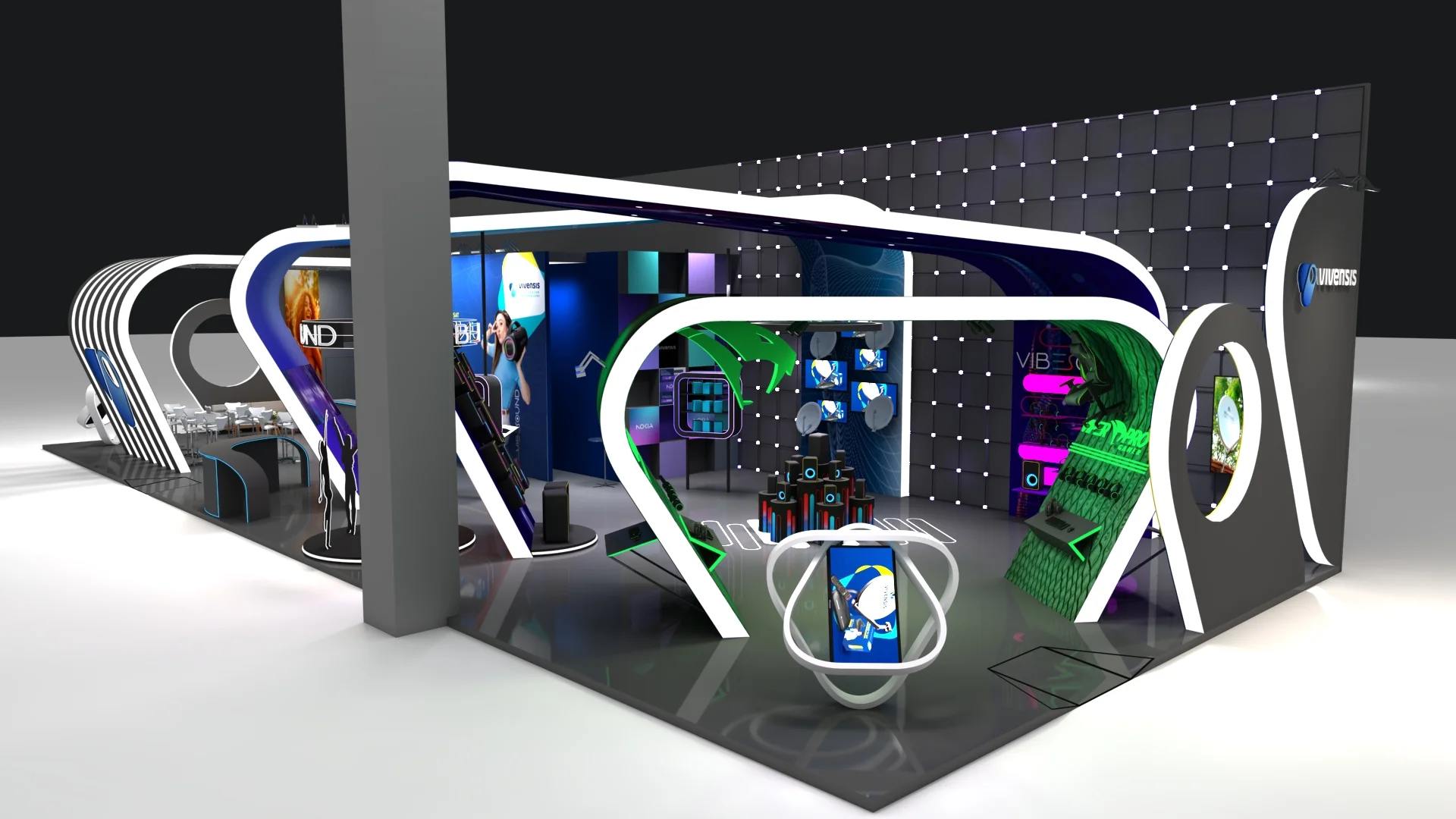 Vivensis – Render 3D aplicado a stand corporativo