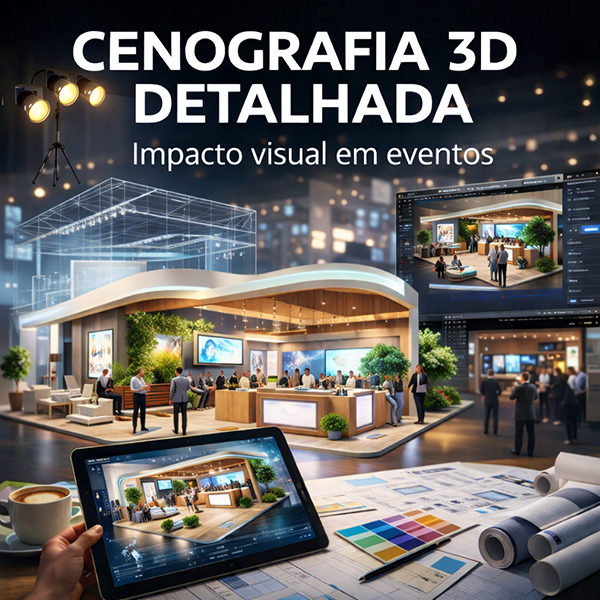 Cenografia 3d Detalhada Impacto Visual em Eventos