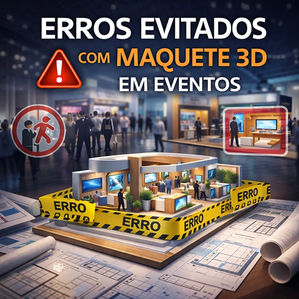 erros evitados com maquete 3d em eventos