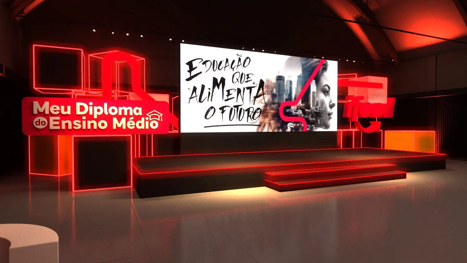 iFood – Render 3D conceitual de evento