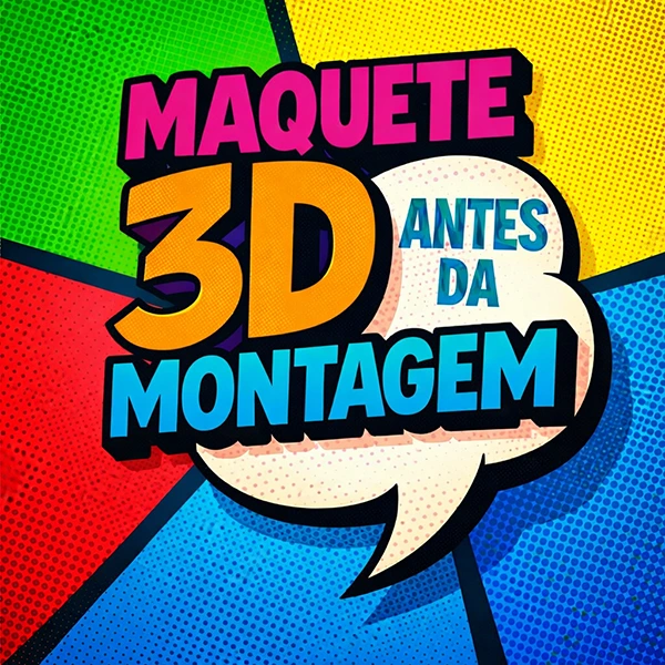 maquete 3d antes da montagem