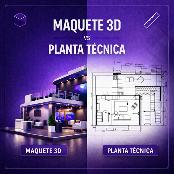 maquete 3d e planta técnica qual a diferenca